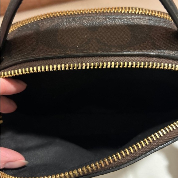 Coach Signature Brown and Black Crossbody Bag - Picture 3 of 5
